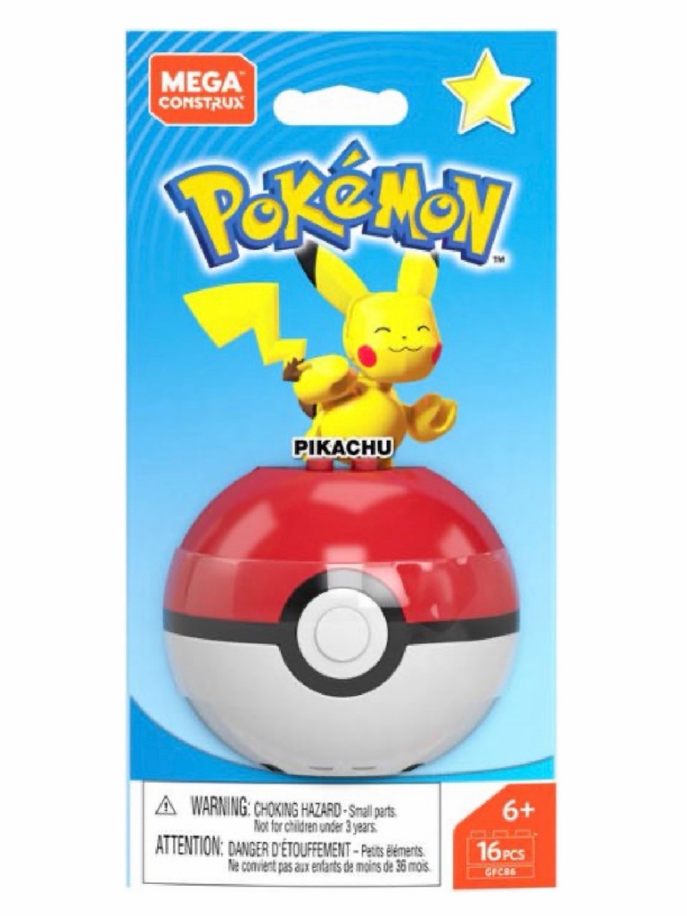 Mega Construx PIKACHU POKÉMON POKEBALL (GFC86) 2018 NEW!!!